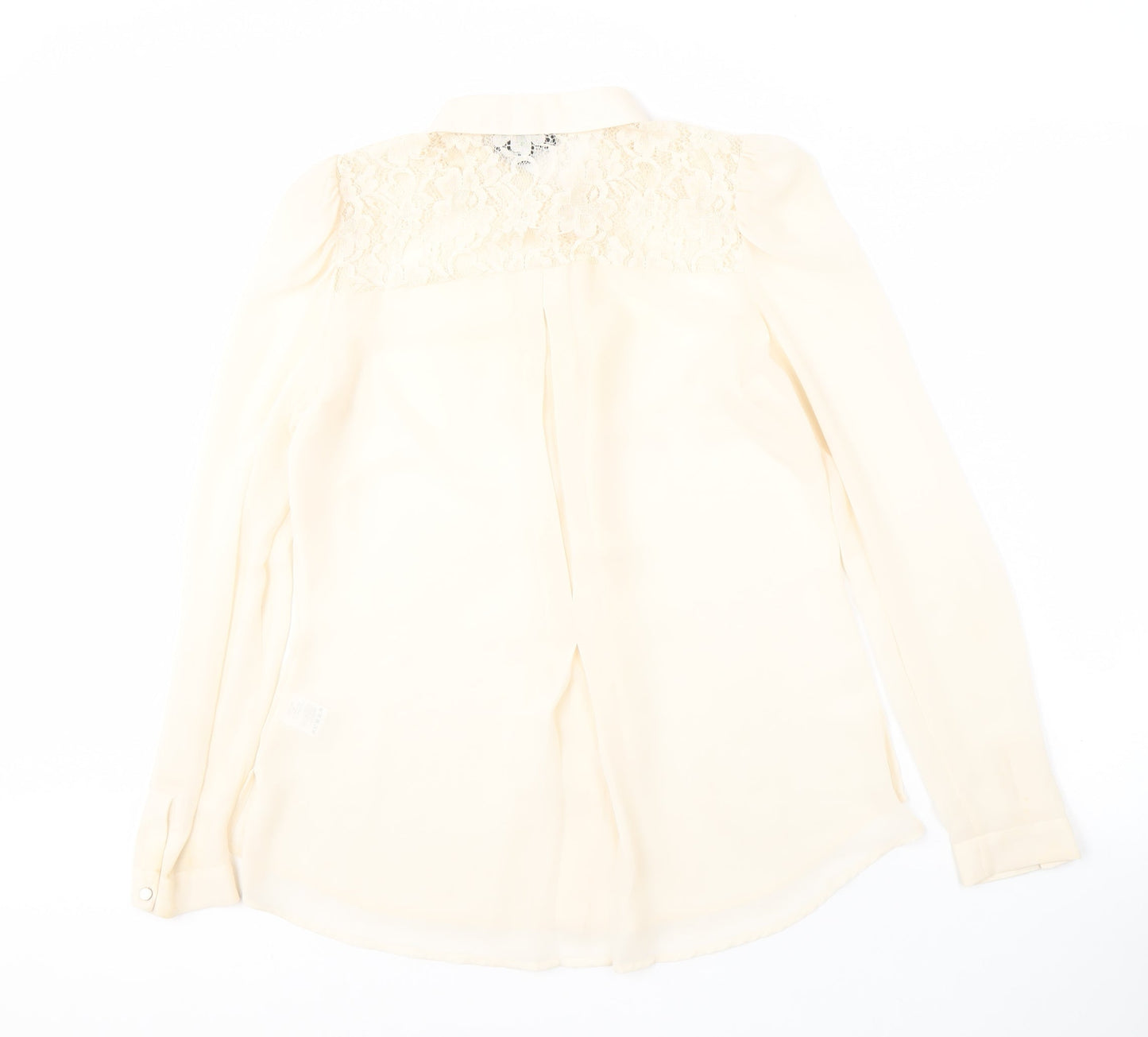 Warehouse Women's Beige Lace Blouse UK 10