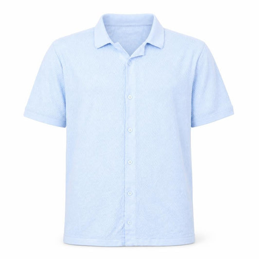Hollister Men's Blue Short Sleeve Casual Shirt S