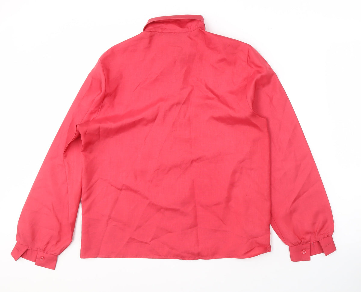 Principles Women's Red Long Sleeve Blouse Size 14