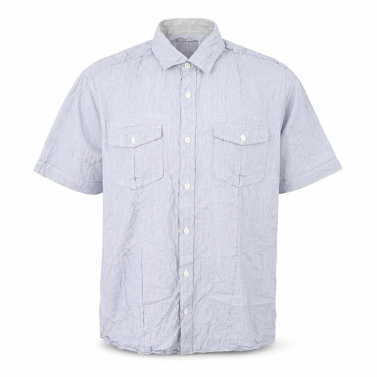 Burton Men's Blue Cotton Short Sleeve Shirt L