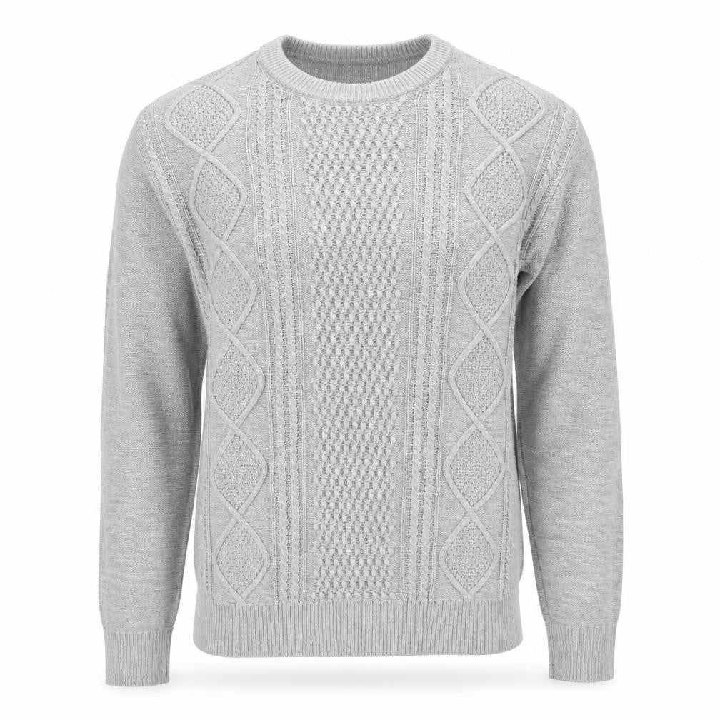 Gap Men's Grey Cable-Knit Pullover, Size S