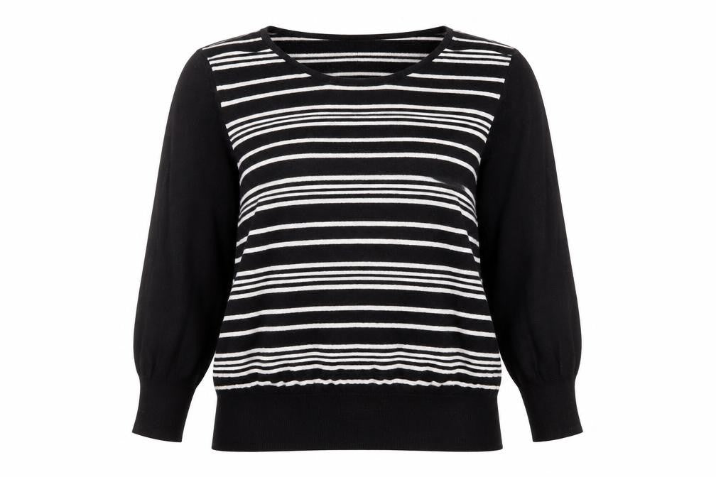 Next Women's Black Striped Pullover Jumper Size 18