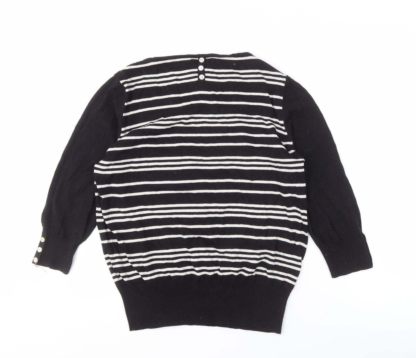 Next Women's Black Striped Pullover Jumper Size 18