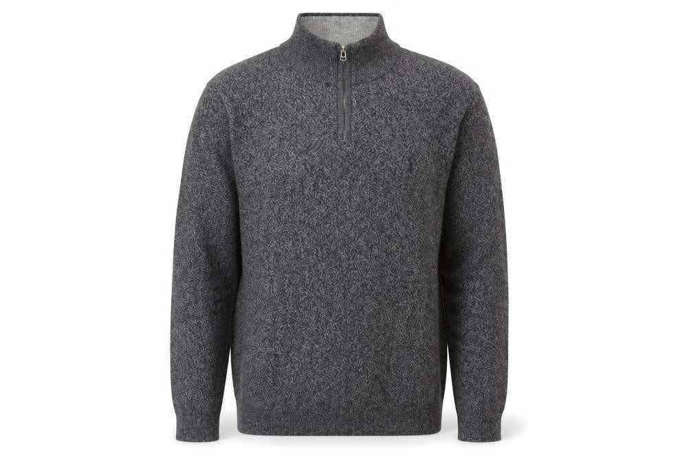 Next Men's Grey Full Zip Jumper, M, Cotton Blend