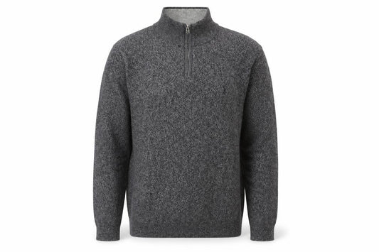 Next Men's Grey Full Zip Jumper, M, Cotton Blend