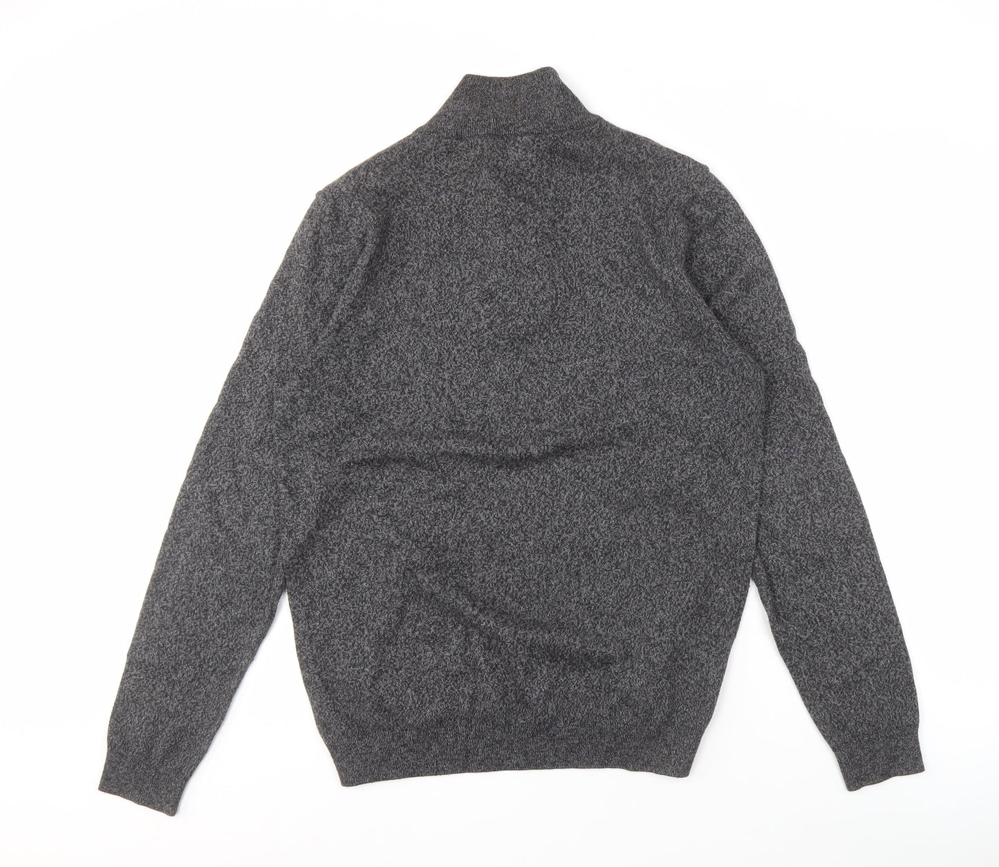 Next Men's Grey Full Zip Jumper, M, Cotton Blend