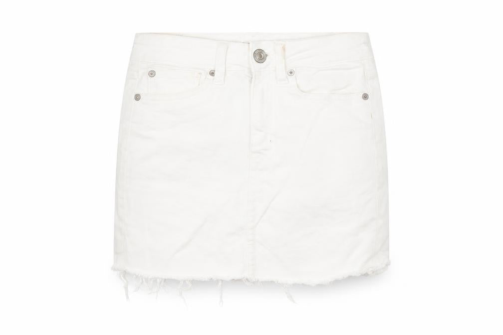 American Eagle Women's White Short Fringe Skirt, Size 4