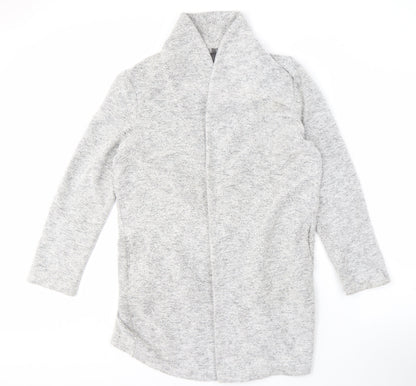 Next Women's Grey Open Front Cardigan Size 12 Long Sleeve