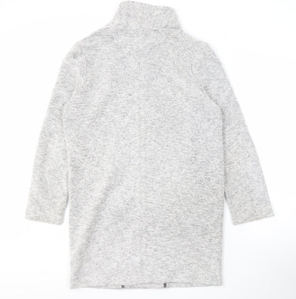 Next Women's Grey Open Front Cardigan Size 12 Long Sleeve
