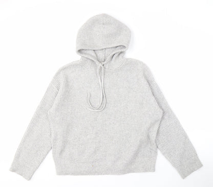 Additional front view of Marks & Spencer Grey Hooded Jumper M