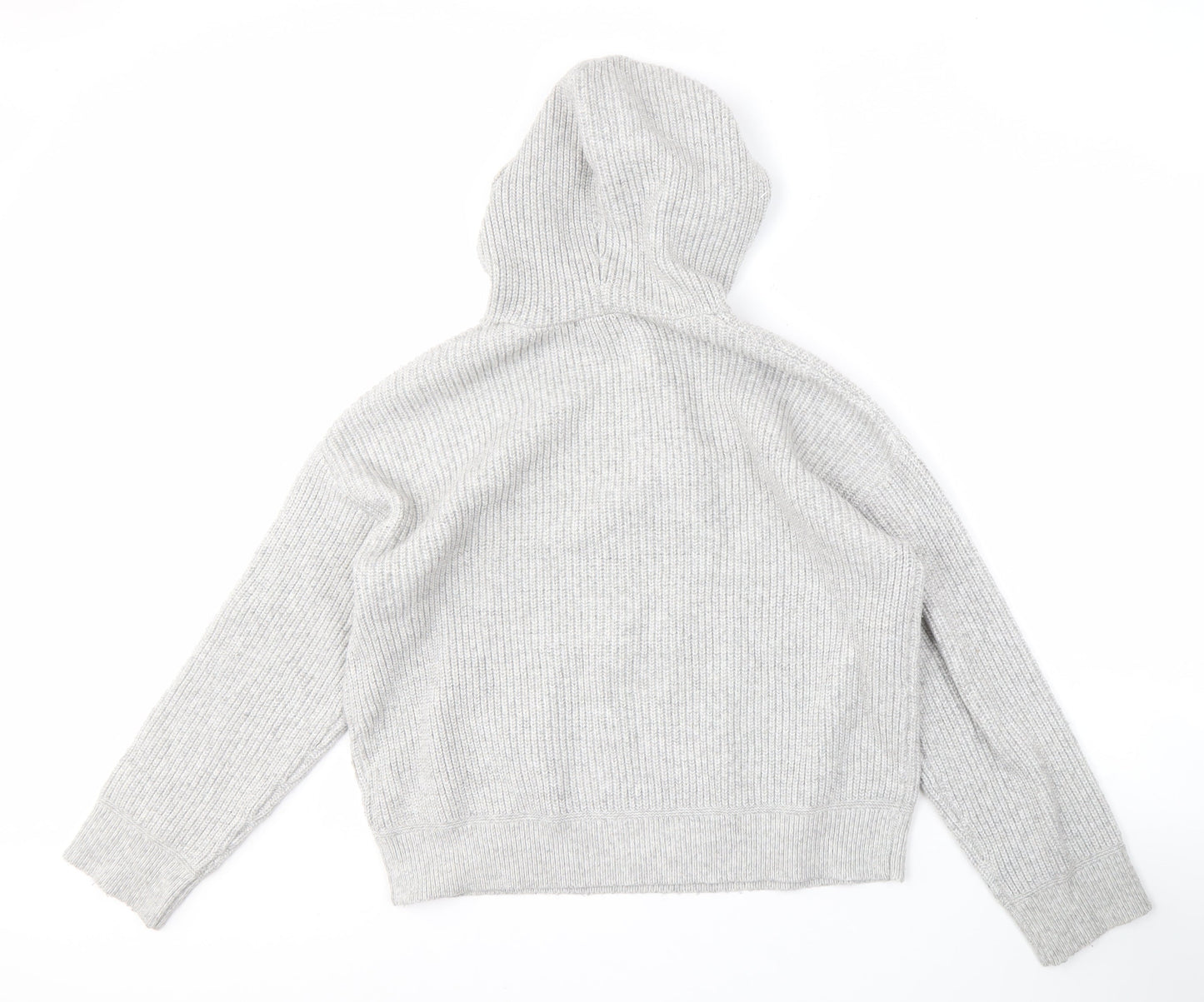 Marks and Spencer Grey Hooded Jumper M
