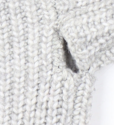 Close-up detail of Marks & Spencer Grey Hooded Jumper M