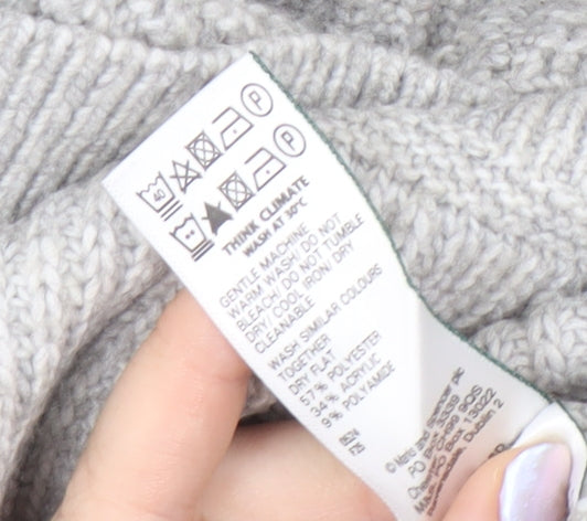 Marks and Spencer Grey Hooded Jumper M