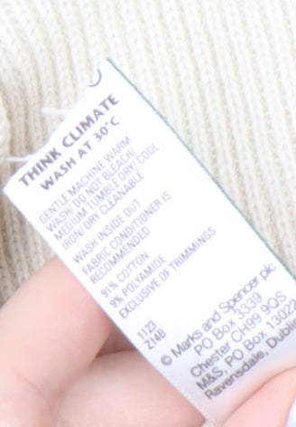 Marks and Spencer Beige V-Neck Sleeveless Knit Jumper