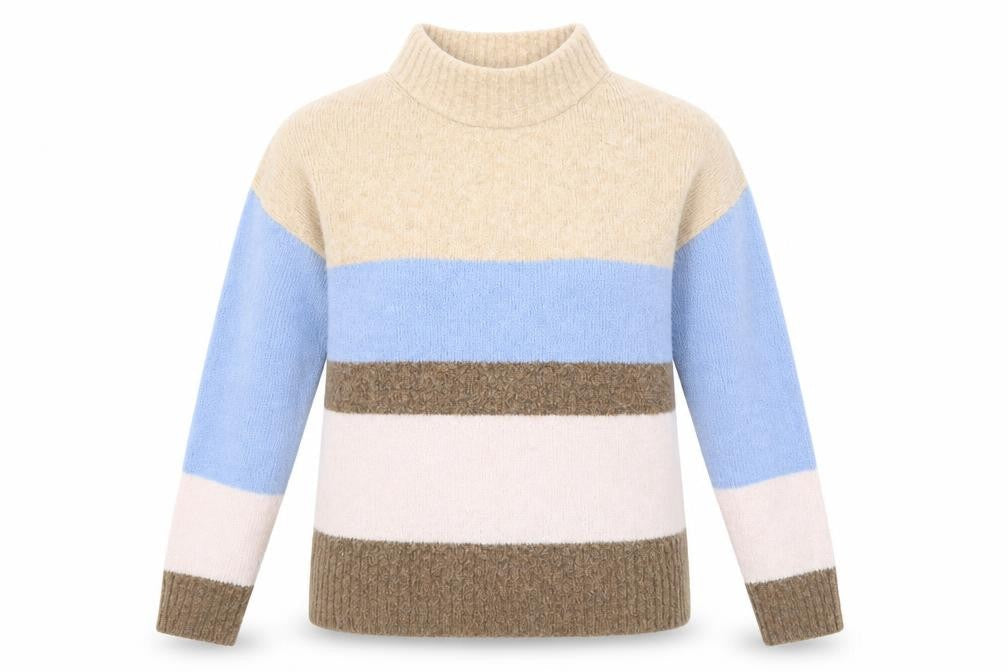 Next Women's Multicolour High Neck Striped Jumper