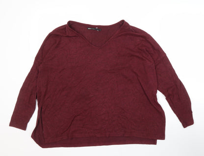 Additional front view of Only Women's Red jumper -, size S, V-Neck