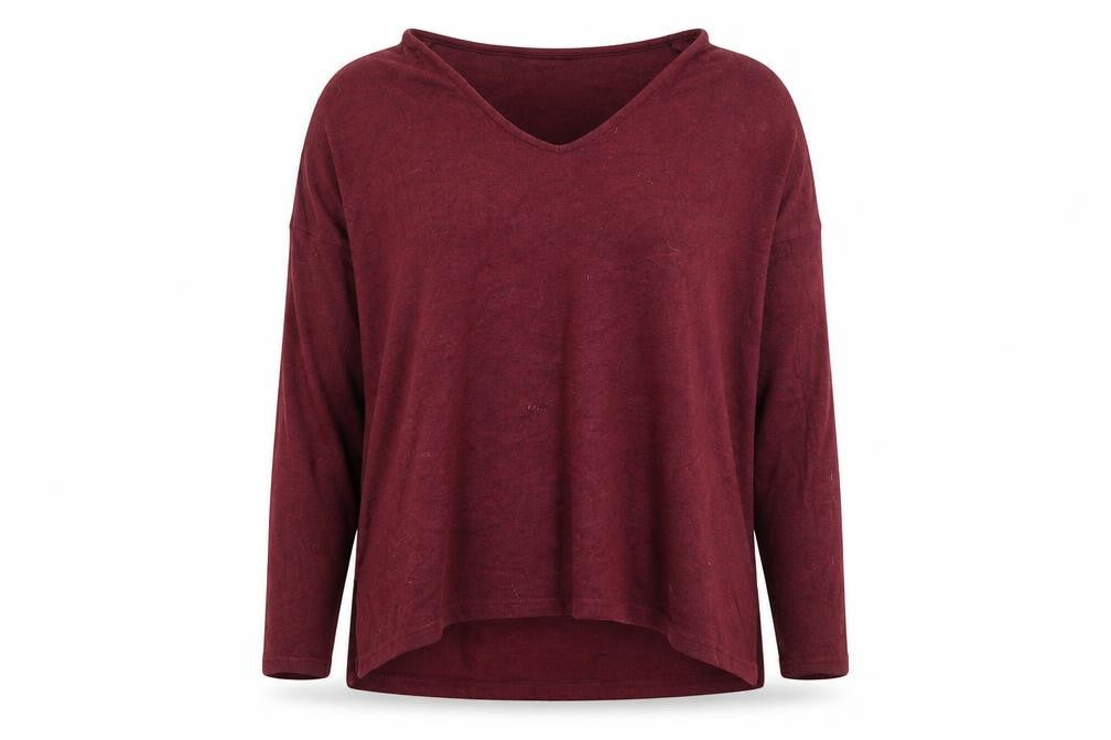 Only Women's Red Pullover Jumper - Size S, V-Neck