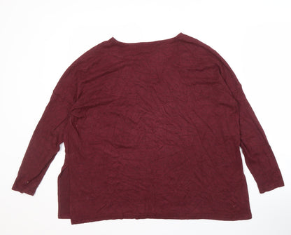 Back view of Only Women's Red jumper -, size S, V-Neck