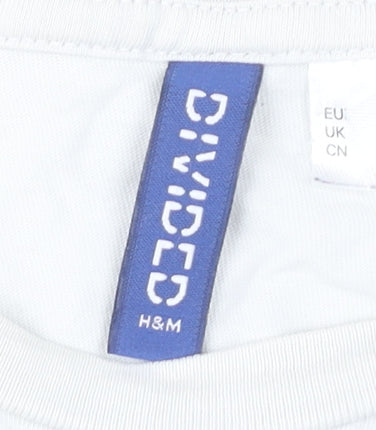 H&M Unisex White Friends T-Shirt, Size S, Casual Wear