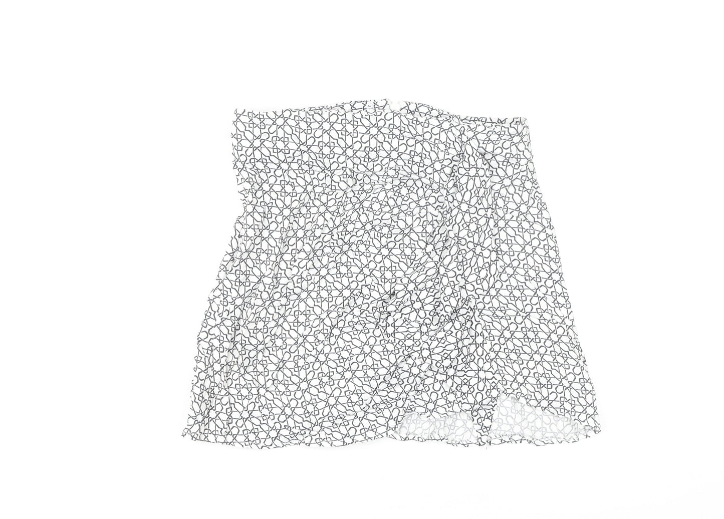 Topshop Women's Geometric White Skirt, Size 10