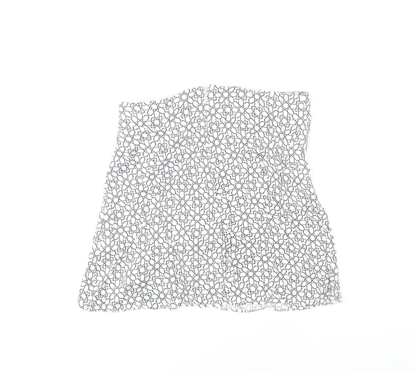 Topshop Women's Geometric White Skirt, Size 10