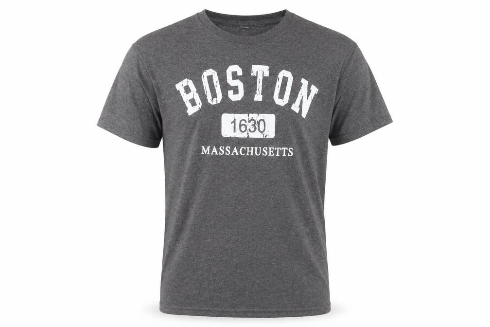 Delta Men's Grey Boston Classic Crew Neck T-Shirt M