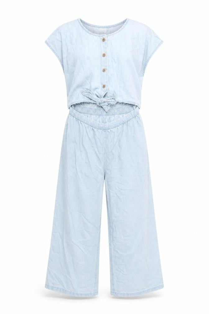 Next Girls Blue Jumpsuit, 9 Years, Casual Style, Elastic Waist