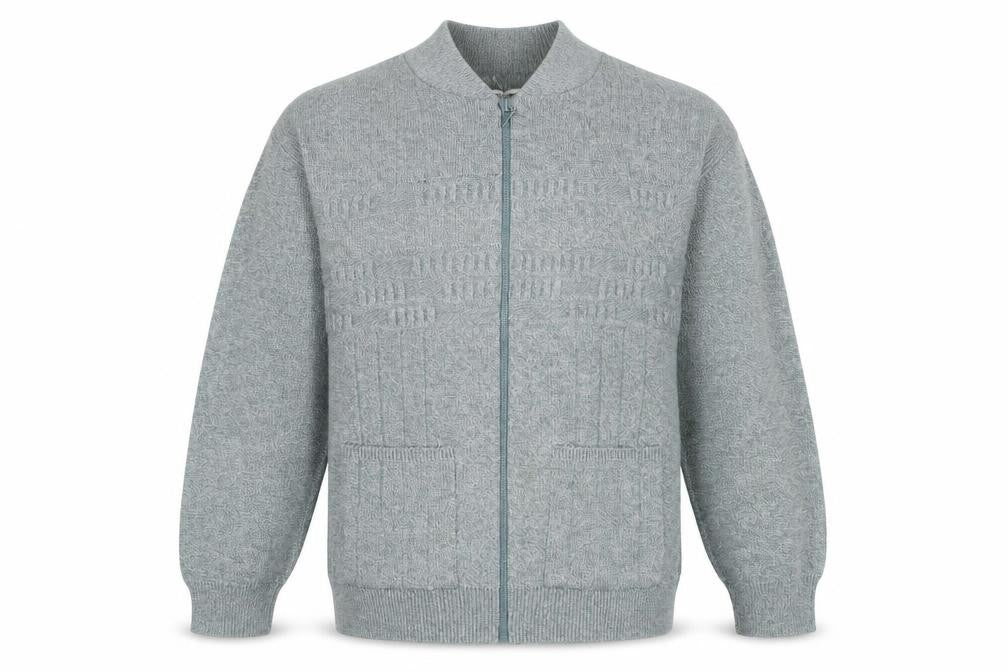 Greenwoods Men's Grey Full Zip Jumper XL