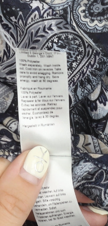 Yours Women's Black Paisley Blouse UK Size 28