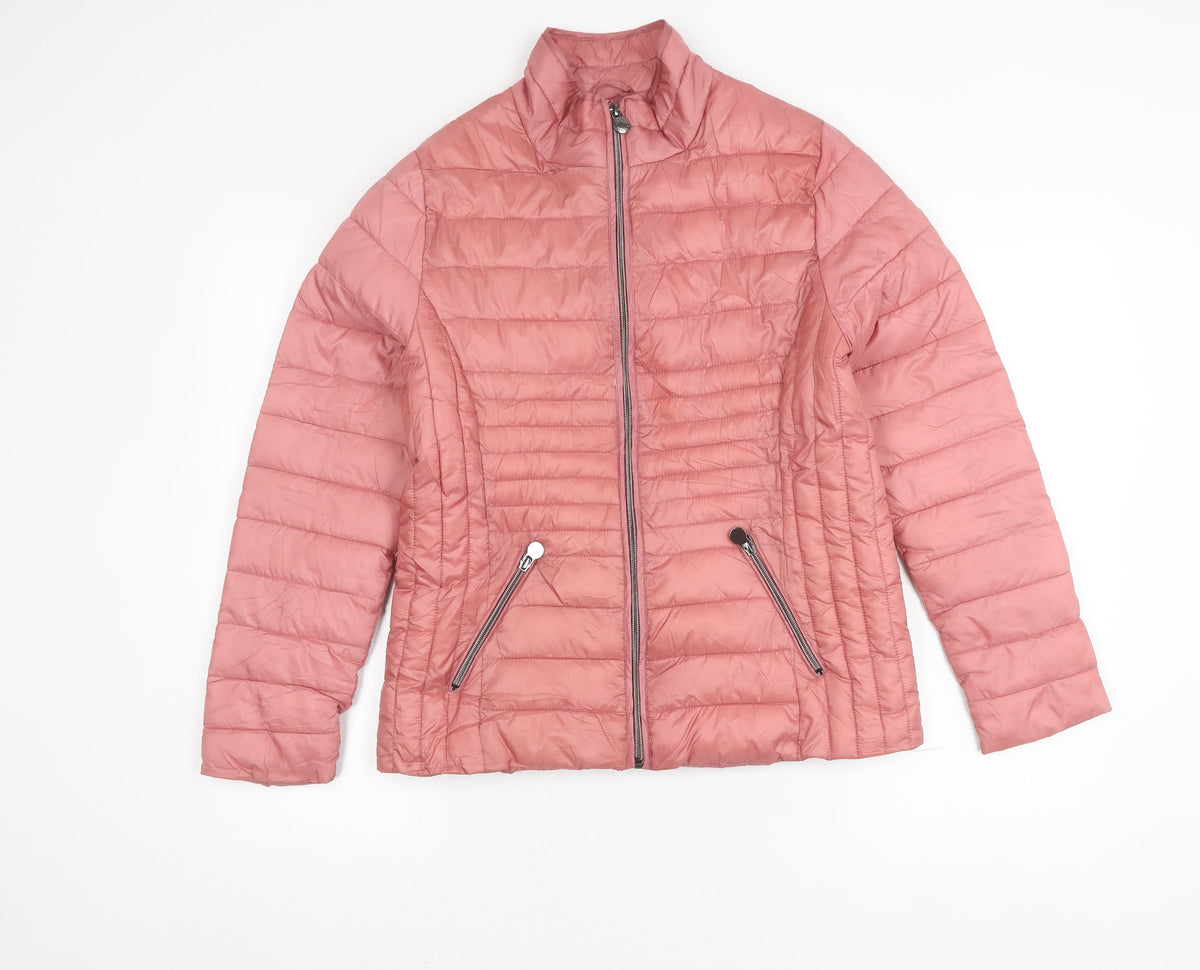Betty Kay Women's Pink Puffer Jacket, Size 10, Winter Casual