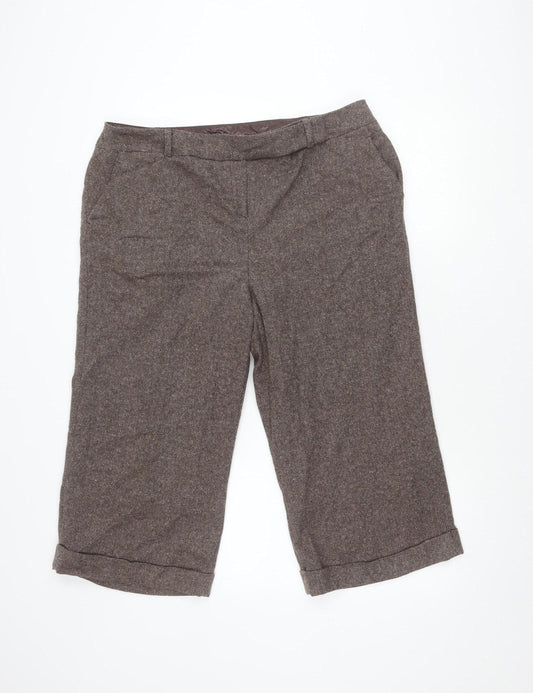 Wallis Women's Brown Cropped Trousers Size 18