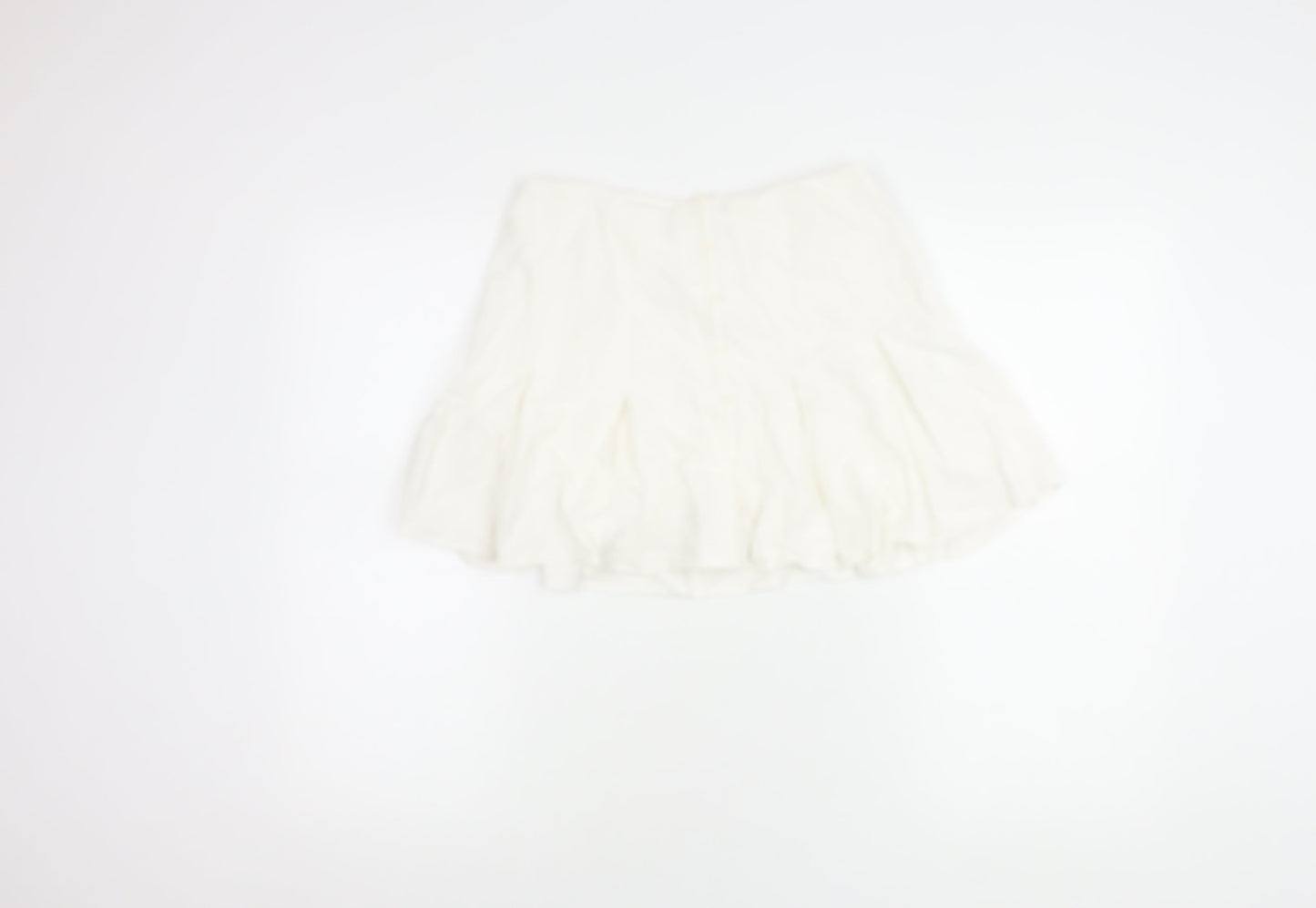 Stradivarius Women's Ivory Flare Skirt M