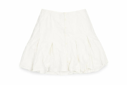 Stradivarius Women's Ivory Flare Skirt M