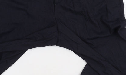 Zara Men's Blue Trousers Size L, Polyester Blend