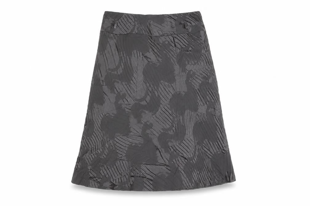 David Emanuel Women's Grey A-Line Midi Skirt Size 16