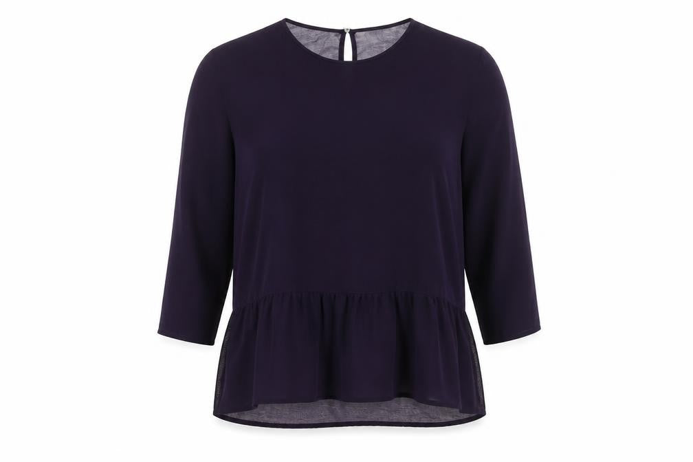Zara Basic Women's Purple 3/4 Sleeve Top Size 12