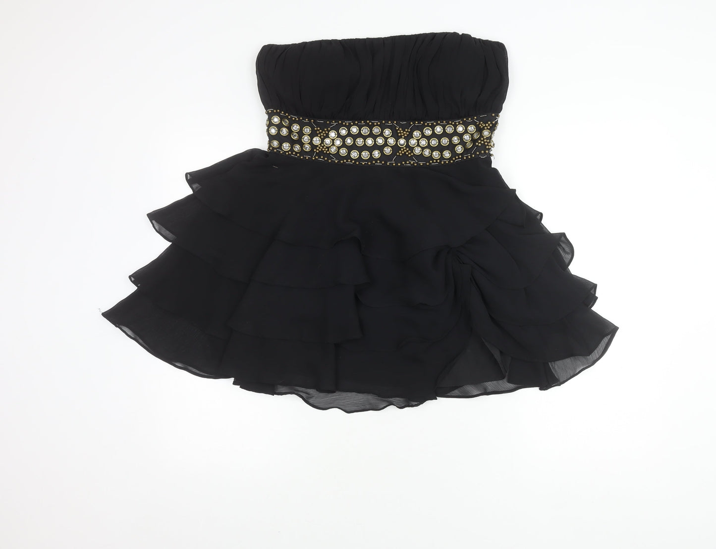Love Label Black Strapless Party Dress - Size 12