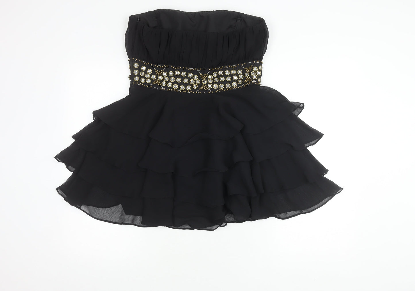Love Label Black Strapless Party Dress - Size 12