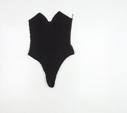 Zara Women's Black Strapless Sweetheart Bodysuit M