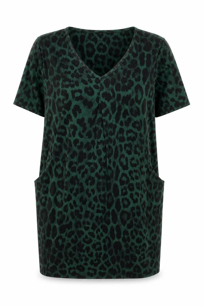 Roman Women's Green Animal Print Dress Size 20