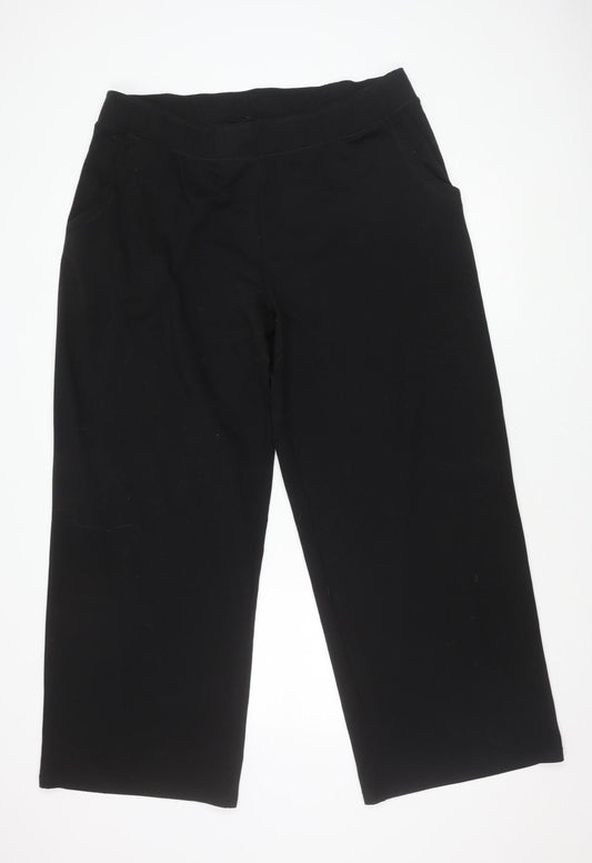Bonprix Women's Black Relaxed Fit Trousers XL