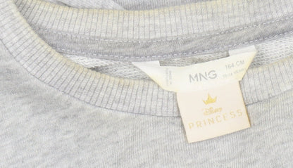 Brand and care label for Disney girls’ grey beauty and the beast sweatshirt 13-14 years