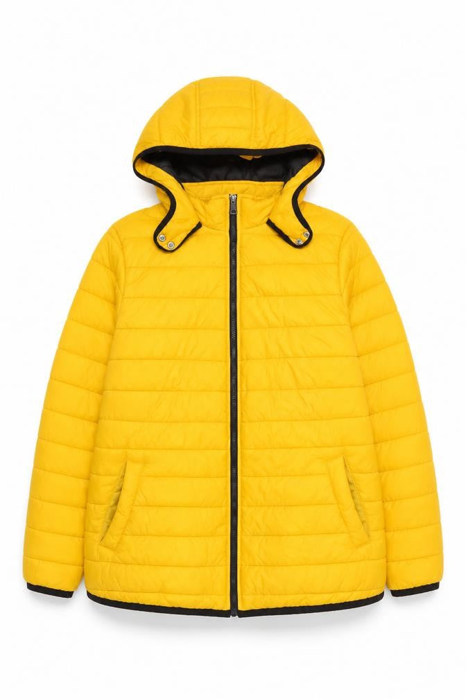 New Look Yellow Hooded Puffer Jacket Unisex 20 Plus
