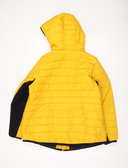 New Look Yellow Hooded Puffer Jacket Womens 20 Plus