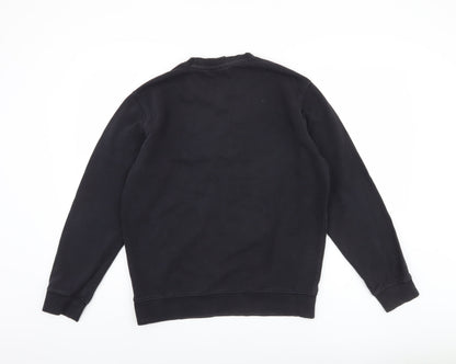 Champion Mens Black Sweatshirt M Pullover Logo