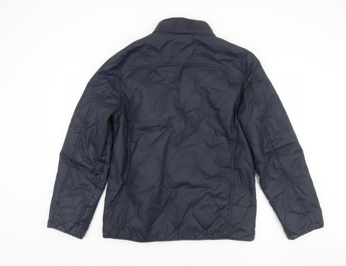 St George by Duffer Men's Blue Quilted Jacket Medium