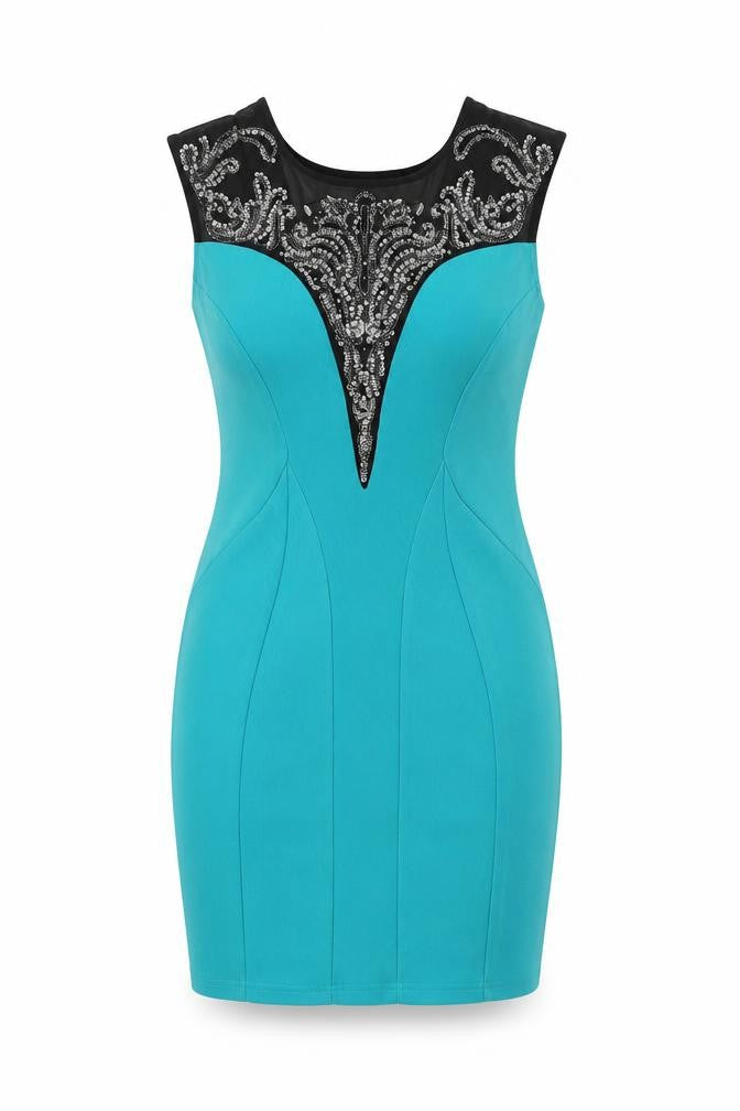 Lipsy Women's Blue Bodycon Dress UK 8 Party Style