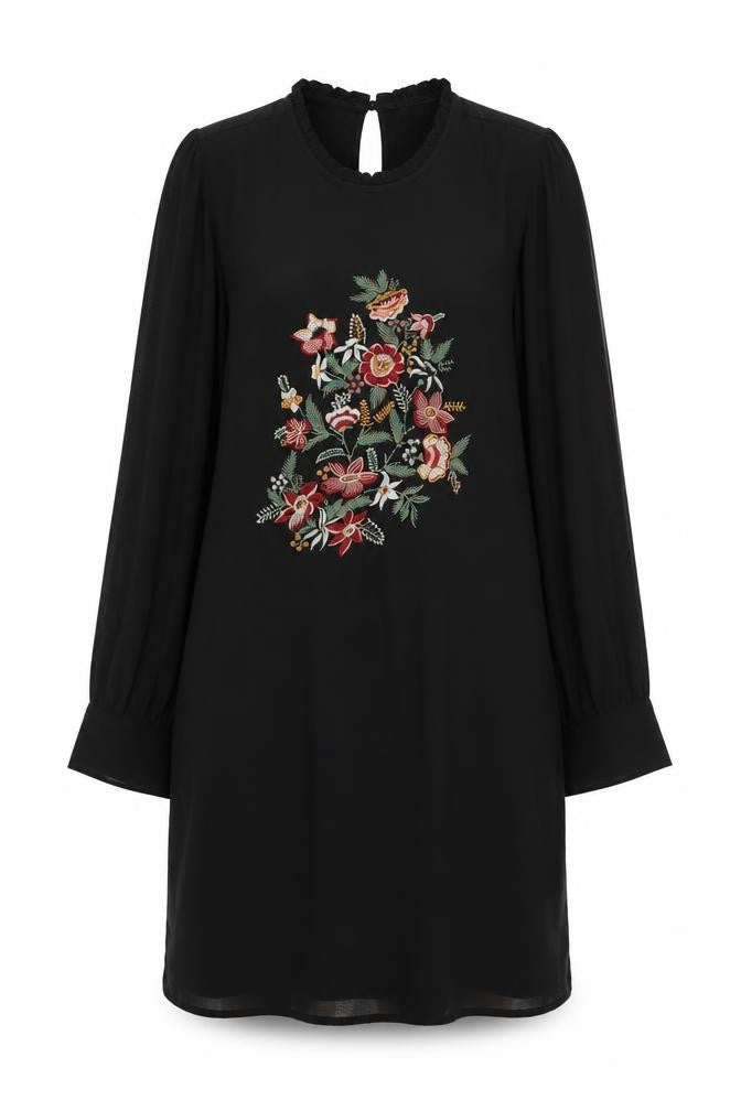 Marks & Spencer Women's Black Embroidered Dress