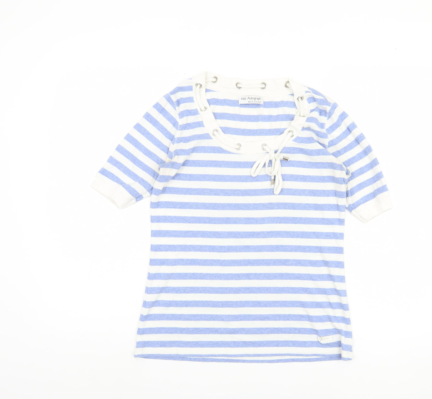 Marks & Spencer Women’s Blue Striped Ringer T-Shirt