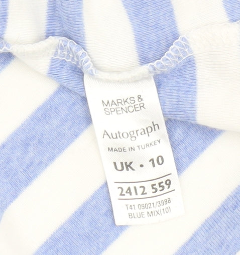 Marks & Spencer Women’s Blue Striped Ringer T-Shirt